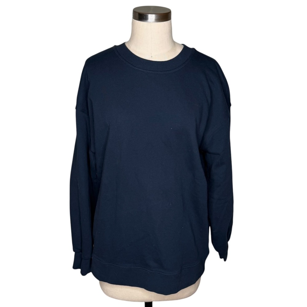 LULULEMON‎ Perfectly Oversized Crew Sweatshirt Navy Blue Women's Pullover Preppy